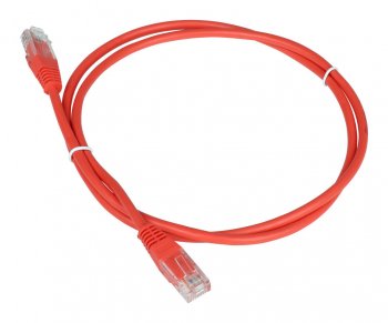 Кабель UTP Lanmaster TWT-45-45-5.0-RD вилка RJ-45-вилка RJ-45 кат.5е 5м красный ПВХ (уп.:1шт)