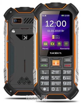 Мобильный телефон Texet <TM-530R Black> (DualBand, 2.24" 320x240 IPS, GSM+BT, microSD, 171г)