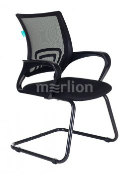 Кресло офисное Бюрократ CH-695N-AV черный TW-01 сиденье черный TW-11 сетка/ткань на полоз. металл черный