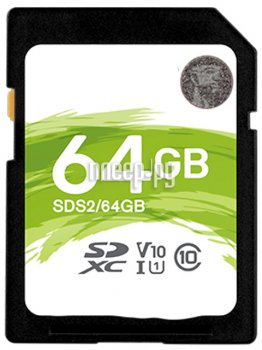 Карта памяти Kingston <SDS2/64GB> SDXC Memory Card 64Gb V10 UHS-I U1