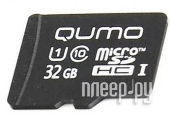Карта памяти 32Gb - Qumo MicroSDHC Сlass 10 UHS-I 3.0 QM32GMICSDHC10U1NA