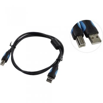 Кабель Vention <VAS-A16-B100> USB 2.0 A-->B 1м 1 фильтр