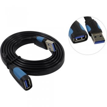 Кабель Vention <VAS-A13-B100> USB 3.0 A-->A 1м плоский