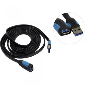 Кабель Vention <VAS-A13-B200> USB 3.0 A-->A 2м плоский