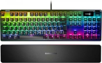 Клавиатура Steelseries Apex Pro механическая черный USB for gamer LED (подставка для запястий)