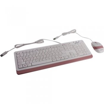 Комплект клавиатура + мышь A4Tech Fstyler F1010 White/Pink (Кл-ра, USB,+Мышь,4кн, Roll, USB