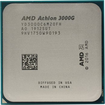 Процессор AMD Athlon 3000G (YD3000C6) 3.5 GHz/SVGA Radeon Vega 3/1+4Mb/35W Socket AM4