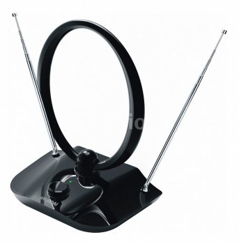 Антенна ТВ Hyundai H-TAI400 15дБ активная черный каб.:1.85м