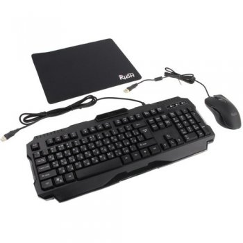 Комплект клавиатура + мышь Smartbuy Rush Shotgun <SBC-307728G-K> (Кл-ра, USB+Мышь 7кн,Roll, USB, коврик)