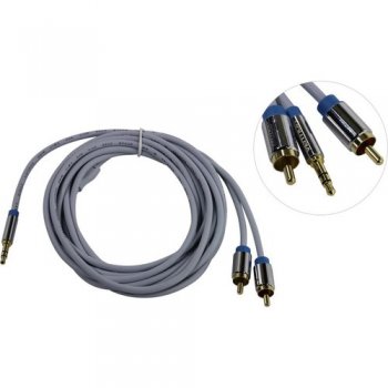 Кабель Vention <P550AC300-S> Jack3.5-M --> 2RCA-M 3м