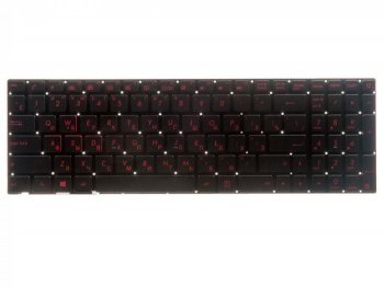 Клавиатура 0KN0-RZ1RU13 для ноутбука Asus ROG GL552VW черная с красной подсветкой