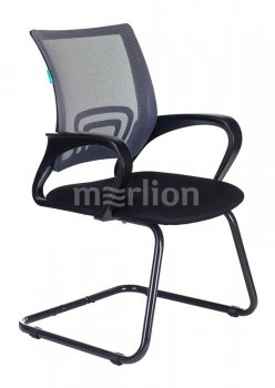 Кресло офисное Бюрократ CH-695N-AV темно-серый TW-04 сиденье черный TW-11 сетка/ткань полозья металл черный