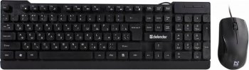 Комплект клавиатура + мышь Defender York <C-777> Black (Кл-ра,USB+Мышь 3кн,Roll,Optical,USB) <45779>