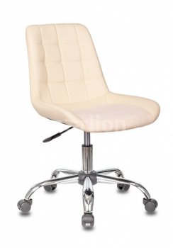 Кресло офисное Бюрократ CH-350SL светло-бежевый текстиль/эко.кожа крестовина металл хром