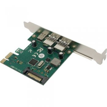 Контроллер ExeGate EXE-323 (OEM) PCI-Ex1, USB3.0 2 port-ext, USB-C 1 port-ext <EX283719RUS>