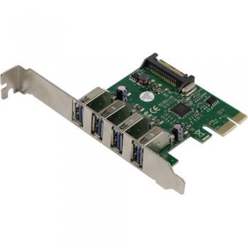 Контроллер ExeGate EXE-314 (OEM) PCI-Ex1, USB3.0, 4 port-ext <EX283716RUS>