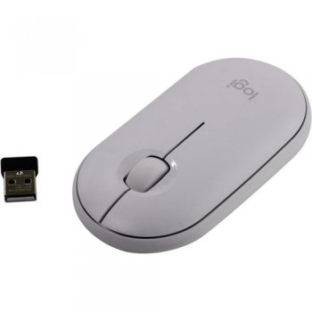 Мышь беспроводная Logitech Pebble M350 White Wireless Mouse <910-005716/910-00554> (RTL) USB 3btn+Roll