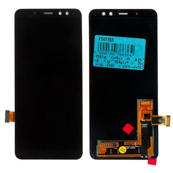 Аккумулятор для смартфона дисплей в сборе с тачскрином (модуль) для Samsung Galaxy A8 (SM-A530F) черный (2018) OLED