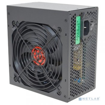 Блок питания Ginzzu CB450 12CM black,24+4p,PCI-E, 3*SATA, 2*IDE,оплетка MB, кабель питания