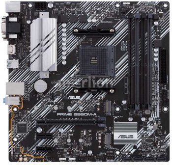 Материнская плата ASUS PRIME B550M-A Soc-AM4 AMD B550 4xDDR4 mATX AC`97 8ch(7.1) GbLAN RAID+VGA+DVI+HDMI