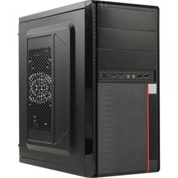 Корпус Exegate EX284037RUS Minitower BA-204U Black, mATX, <AA400, 80mm>, 2*USB+2*USB3.0, Audio