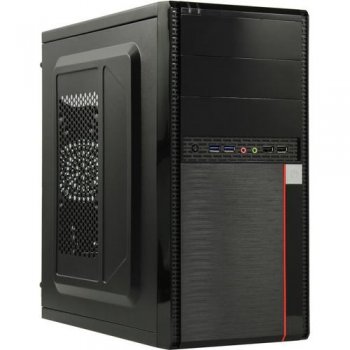 Корпус Exegate EX284039RUS Minitower BA-204U Black, mATX, <без БП>, 2*USB+2*USB3.0, Audio