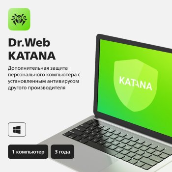Антивирусное ПО Dr.Web Katana - продление 36 мес, 1 ПК (Онлайн поставка)