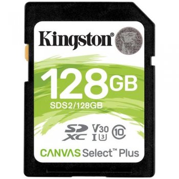Карта памяти Kingston <SDS2/128GB> SDXC Memory Card 128Gb UHS U3 V30