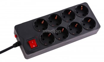 Сетевой фильтр Buro 800SH-3-B 3м (8 розеток) черный (коробка)