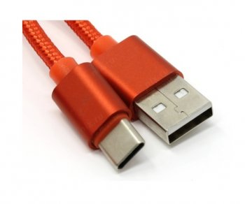 Кабель Jet.A <JA-DC38 1м Red> USB 2.0 AM-->съёмный магнитный USB-C 1м