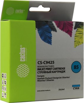 Картридж CACTUS C9425 CS-C9425 №85 голубой для HP DJ 30/130 (29мл)