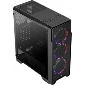Корпус Aerocool Ore Saturn FRGB-G-BK-v1 черный без БП ATX 3x120mm 2xUSB2.0 1xUSB3.0 audio bott PSU" [54179]