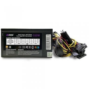 Блок питания HIPER <HPB-550RGB> 550W ATX Black (24+2x4+6/8пин)