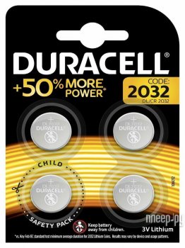 Батарейка CR2032 - Duracell DR CR2032/4BL
