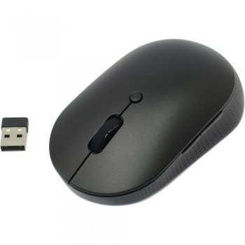 Мышь беспроводная Xiaomi Mi Dual Mode Wireless Mouse Silent Edition <HLK4041GL Black> (RTL) Bluetooth 6btn+Roll,