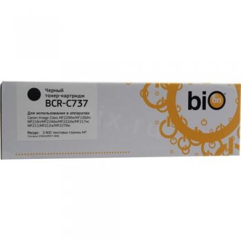 Картридж Bion BCR-C737 для Canon i-SENSYS LBP 151dw/MF232/237/244/247/249/210/211/212/216/217/220/226/229 (2400 стр.), Черный, с чипом