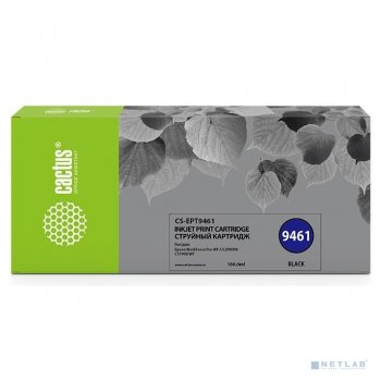 Картридж Cactus CS-EPT9461 T9461 черный пигментный (180мл) для Epson WF-C5290DW/WF-C5790DW