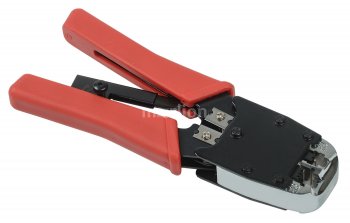 Инструмент для обжима коннекторов ITK TM1-B11V для RJ-45/RJ-12/RJ-11 (упак:1шт) красный