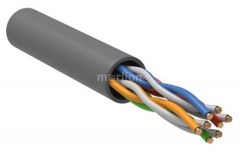 Кабель UTP ITK Generica BC1-C5E04-111-305-G кат.5E U/UTP 4 парыX25AWG PVC внутренний 305м серый