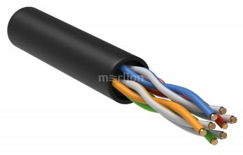 Кабель UTP ITK Generica BC3-C5E04-139-305-G кат.5E U/UTP 4 парыX24AWG LDPE внешний 305м черный