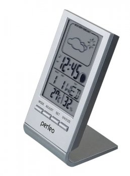 Погодная станция Perfeo "Angle", серебряный, (PF-S2092) время, температура, влажность, дата