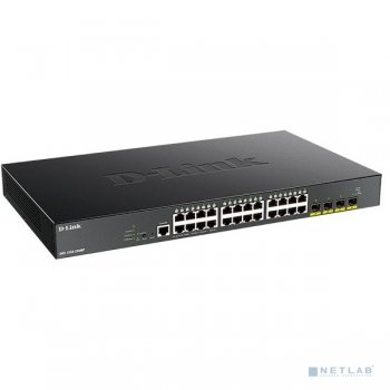 Коммутатор D-Link DGS-1250-28XMP/A1A (L2) 24x1Гбит/с 4SFP+ 24PoE 370W управляемый