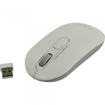 Мышь беспроводная A4 Fstyler FG20 белый оптическая (2000dpi) USB для ноутбука (4but)