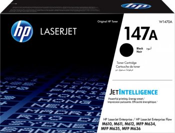 Картридж HP 147A W1470A черный (10500стр.) для LaserJet M610dn