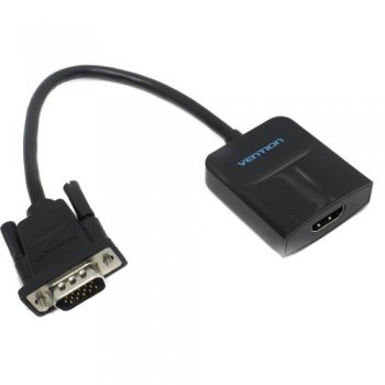 Переходник Vention <ACNBB> VGA (15M) + audio -> HDMI (F)