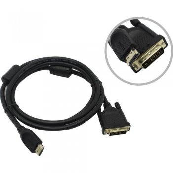 Кабель VCOM <CG484GD-1.8m> HDMI to DVI-D (19M -25M) 1.8м 2 фильтра