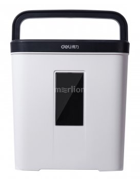 Уничтожитель бумаги Deli E9939 белый (секр.P-4) фрагменты 5лист. 12лтр. скобы