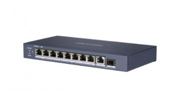 Коммутатор Hikvision DS-3E0510HP-E 9G 1SFP 6PoE+ 110W неуправляемый