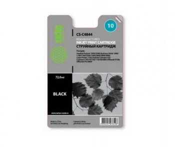 Картридж Cactus C4844 черный для №10 HP 2000/2500/1000/1100/1200 (72ml)