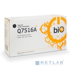 Картридж Bion Q7516A для HP LaserJet 5200 (12000 стр.), Черный, с чипом
